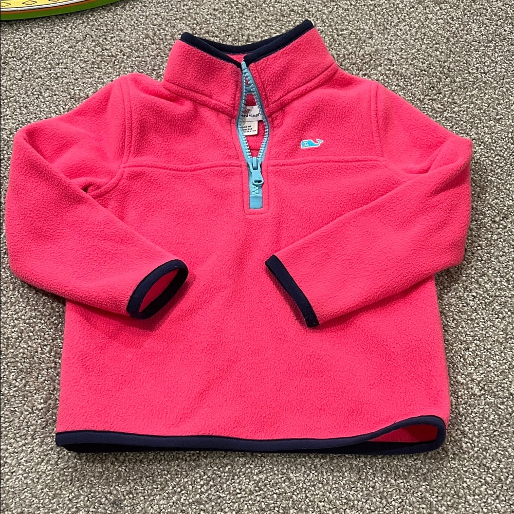 Vineyard Vines Kids Bright Pink Fleece Hoodie